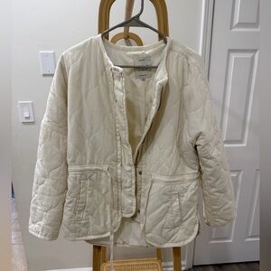 Madewell Off-White Quilted Puffer Jacket